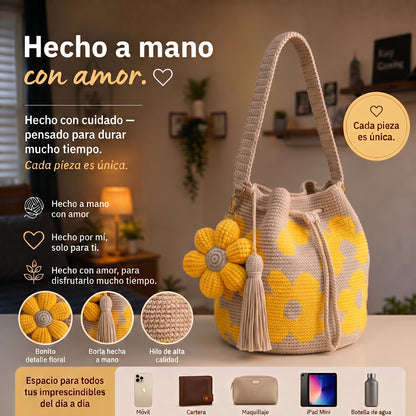 Bolso Flor de Ganchillo