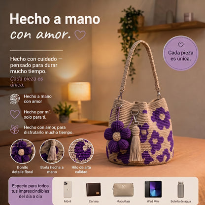Bolso Flor de Ganchillo