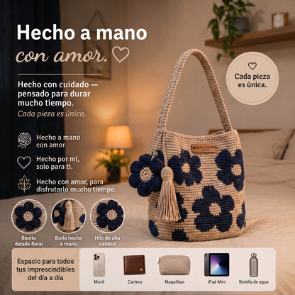 Bolso Flor de Ganchillo